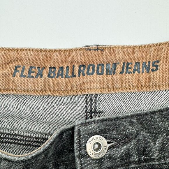 DULUTH Men's 46x30 Flex Ballroom Jeans‎ Gray Relaxed Fit Cotton Stretch Straight - Picture 4 of 11